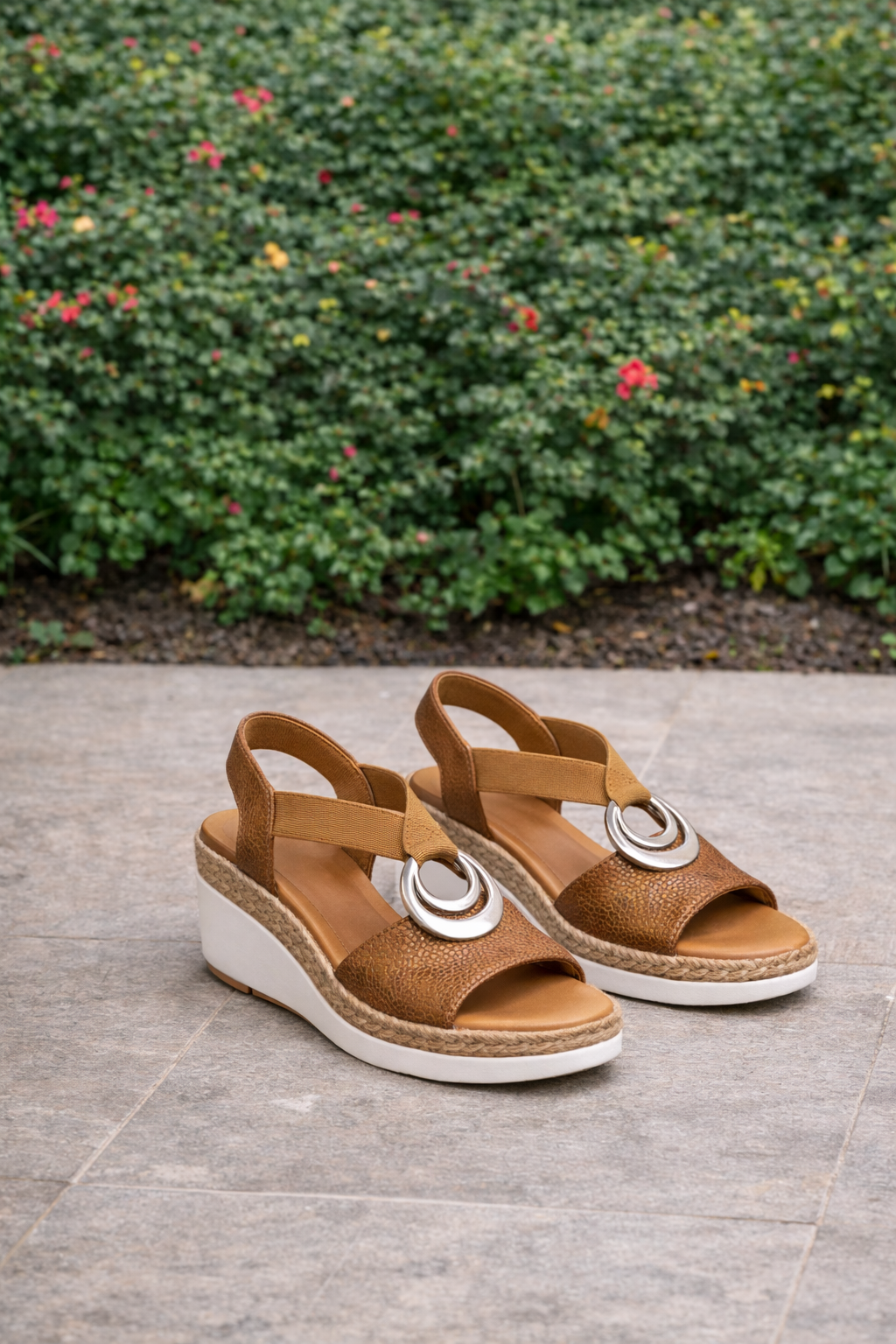 Ulrica | Women's Platform Strap Sandals with Decorative Ring Detail