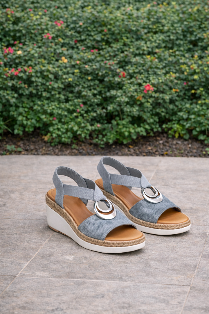 Ulrica | Women's Platform Strap Sandals with Decorative Ring Detail