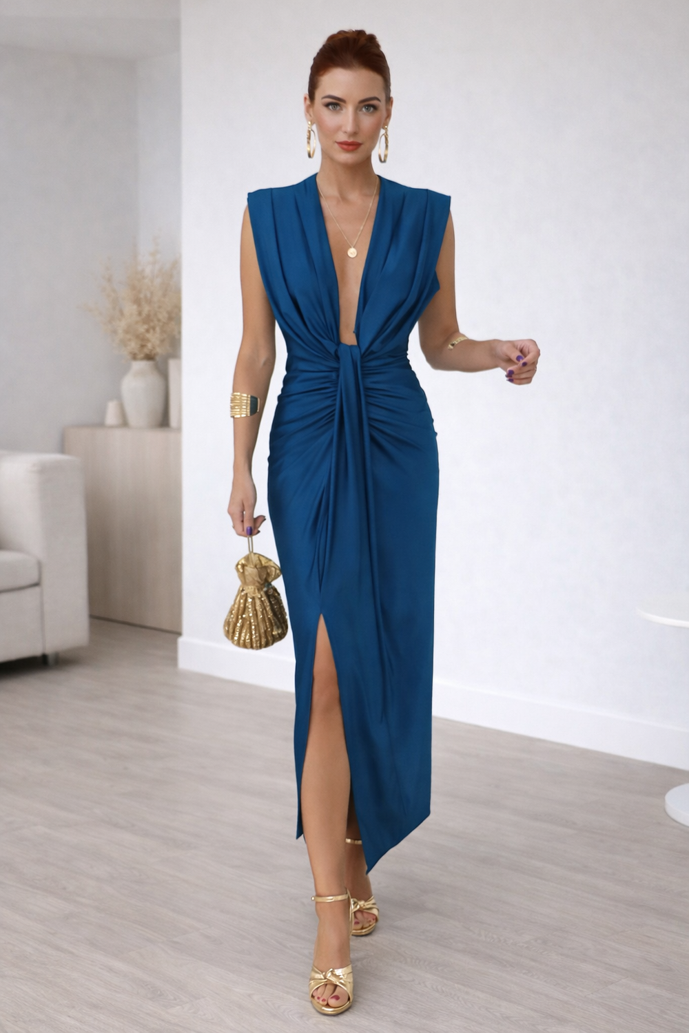 Adelaide | Women's Elarisse Pleated Maxi Dress