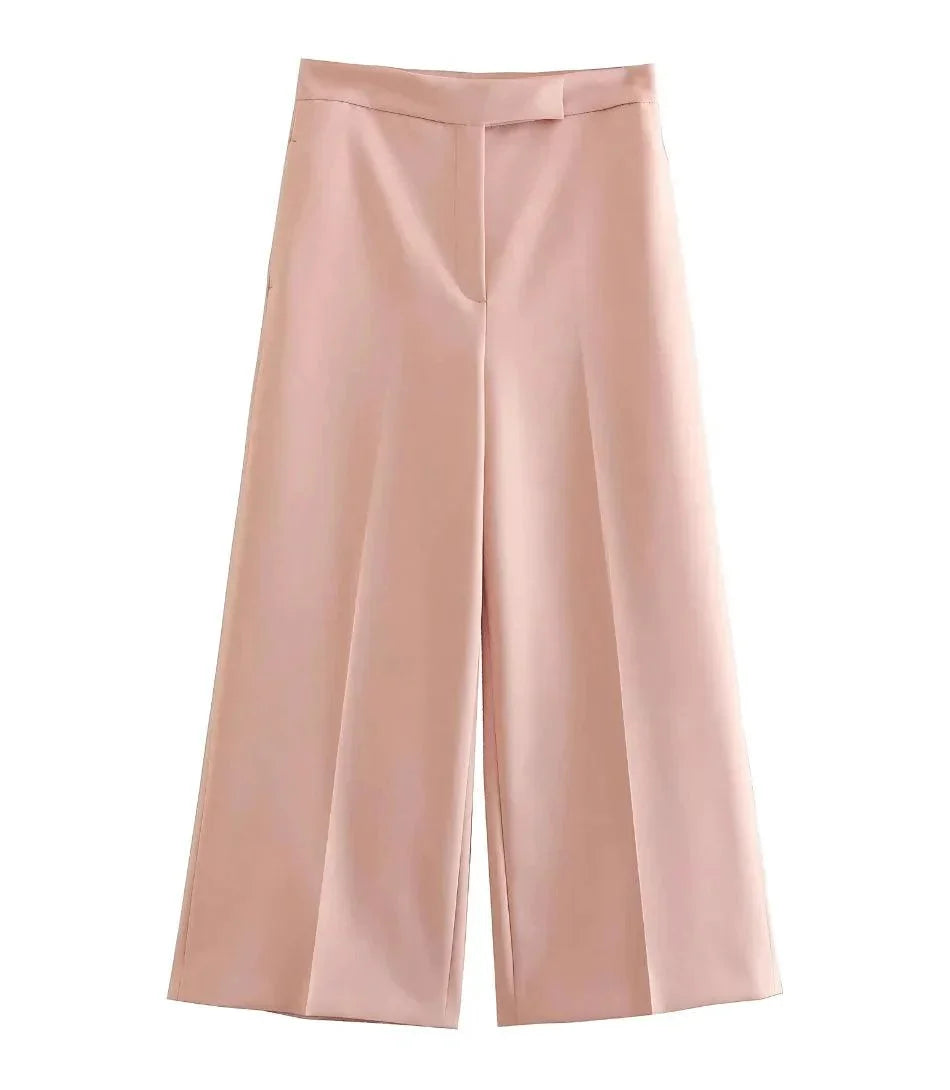 Anwen | Women's Tailored Vest and Wide Leg Pants Set