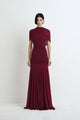 Lysandra | Women's Ruched Bodice Pleated Tulle Maxi Dress