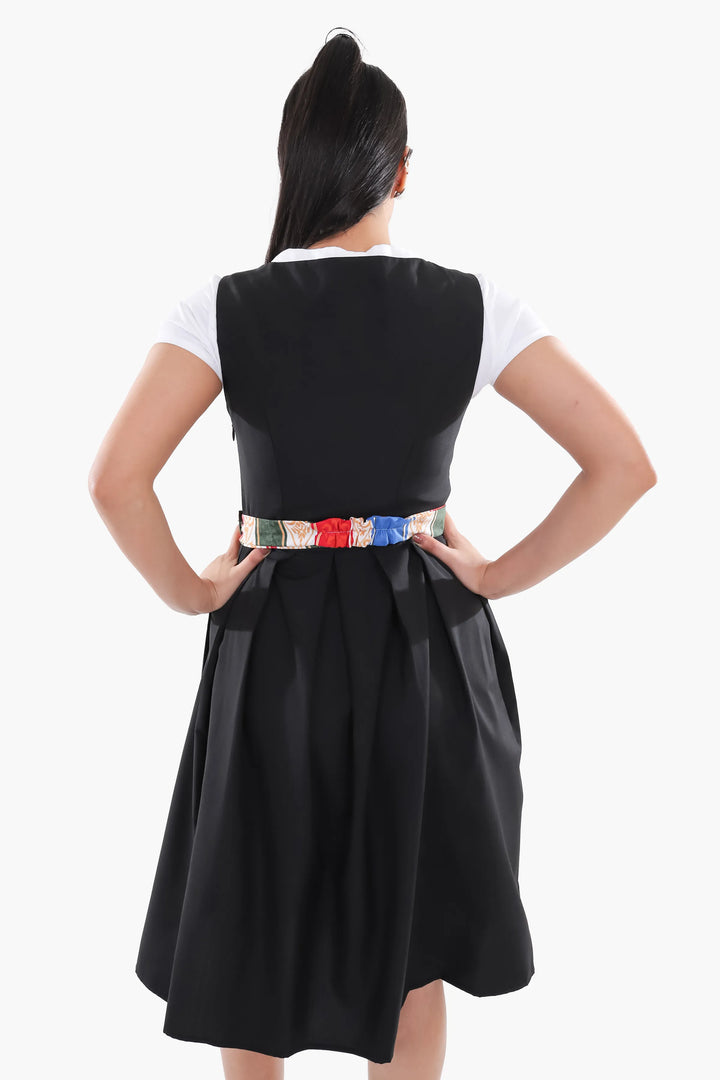 Theresia | Women's Oktoberfest Dirndl Maxi Dress with Striped Skirt - image 5