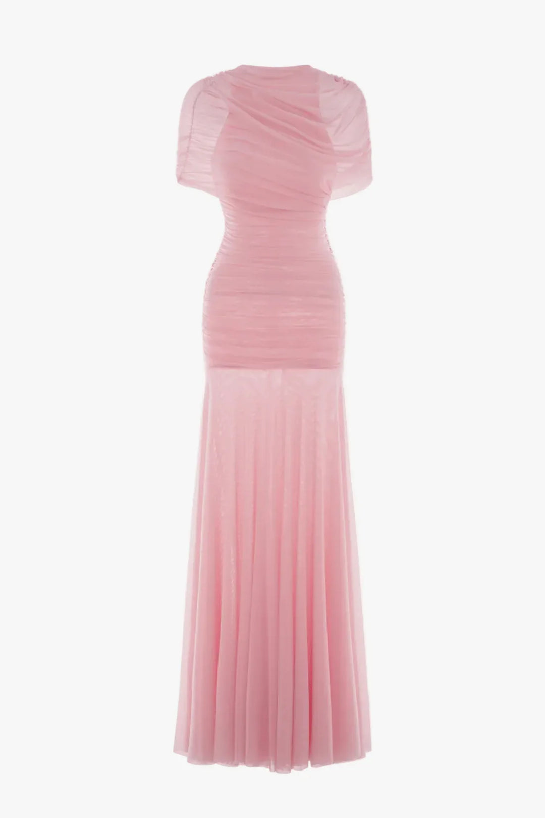 Lysandra | Women's Ruched Bodice Pleated Tulle Maxi Dress