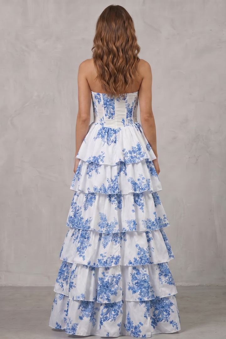 Beatrix | Women's Layered floral couture Maxi dress