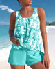 Maelane | Women's Printed Tankini Set with Swim Shorts - image 2