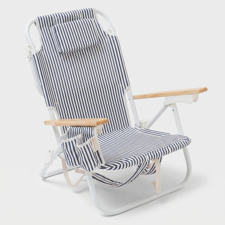 Mosman | Folding Beach Chair with Cooler Pocket & Cup Holder, Portable Reclining Chair - image 2