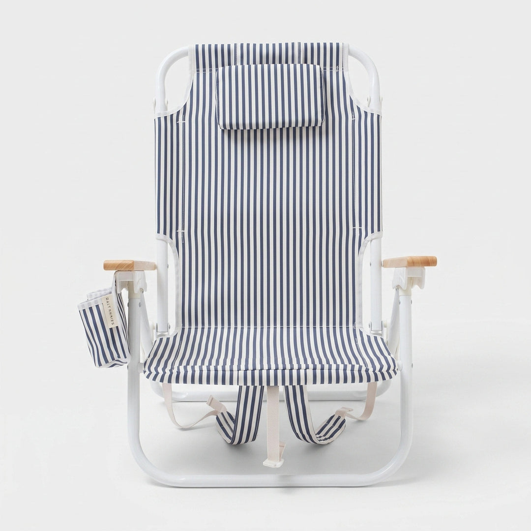 Mosman | Folding Beach Chair with Cooler Pocket & Cup Holder, Portable Reclining Chair - image 5