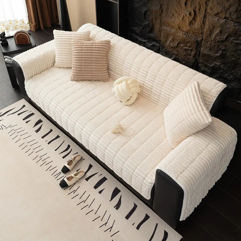 Durras | Waterproof One-Piece Quilted Flannel Couch Cover - image 12
