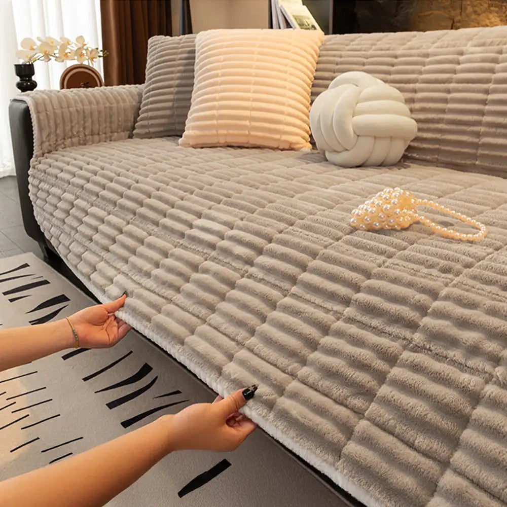 Durras | Waterproof One-Piece Quilted Flannel Couch Cover - image 9