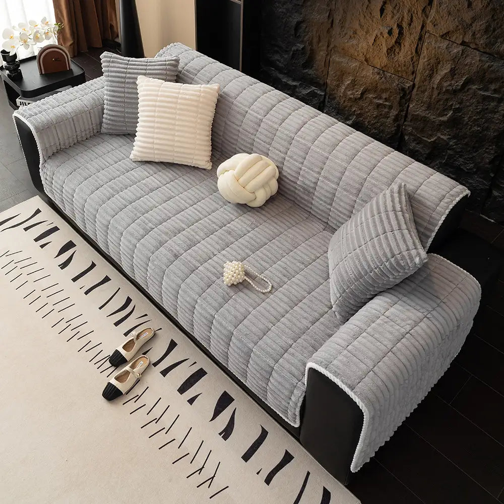 Durras | Waterproof One-Piece Quilted Flannel Couch Cover - image 17