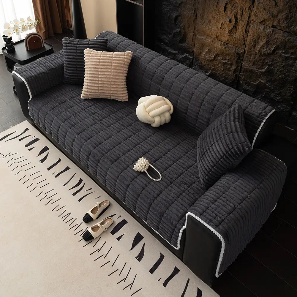 Durras | Waterproof One-Piece Quilted Flannel Couch Cover - image 19