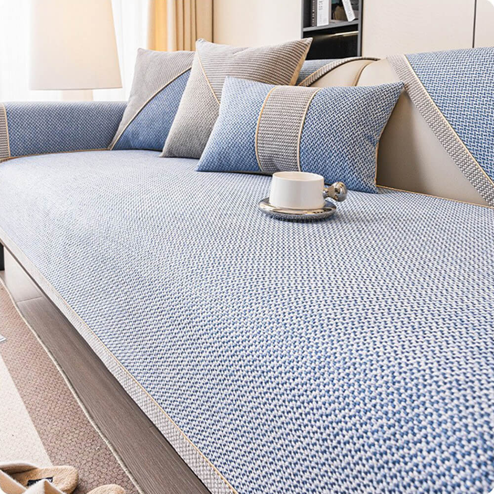 Bronte | Breathable Cotton Linen Non-Slip Couch Cover - image 10