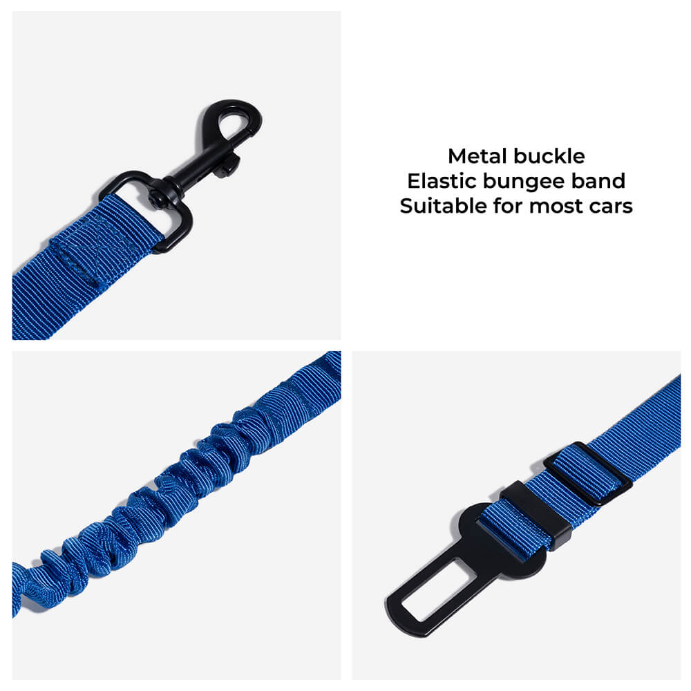 Malua | Adjustable Elastic Dog Car Seat Belt with Reflective Trim - image 9