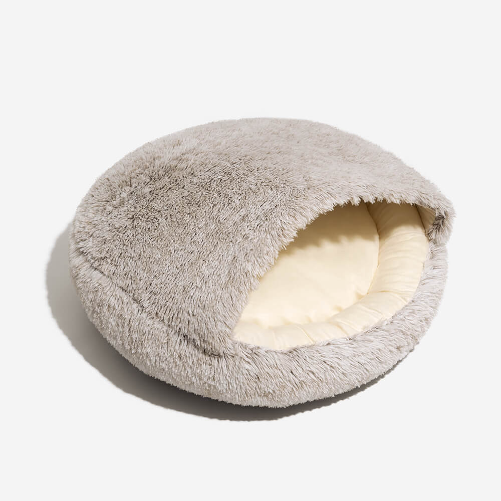 Shoreham | Plush Semi-Enclosed Pet Nest Bed with Hood - image 6
