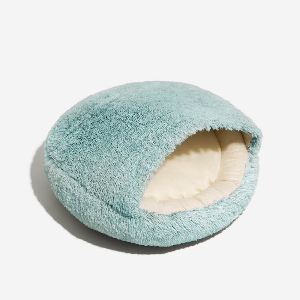 Shoreham | Plush Semi-Enclosed Pet Nest Bed with Hood - image 7