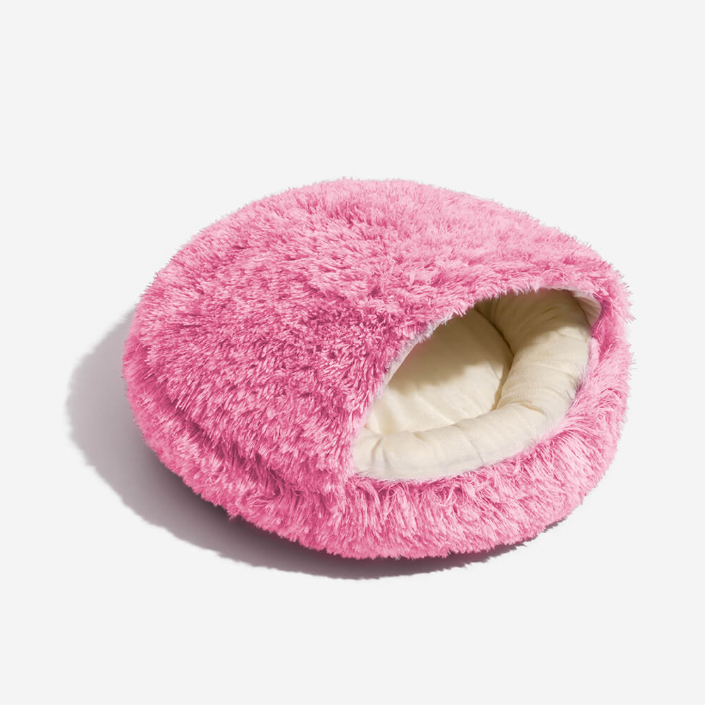 Shoreham | Plush Semi-Enclosed Pet Nest Bed with Hood - image 9