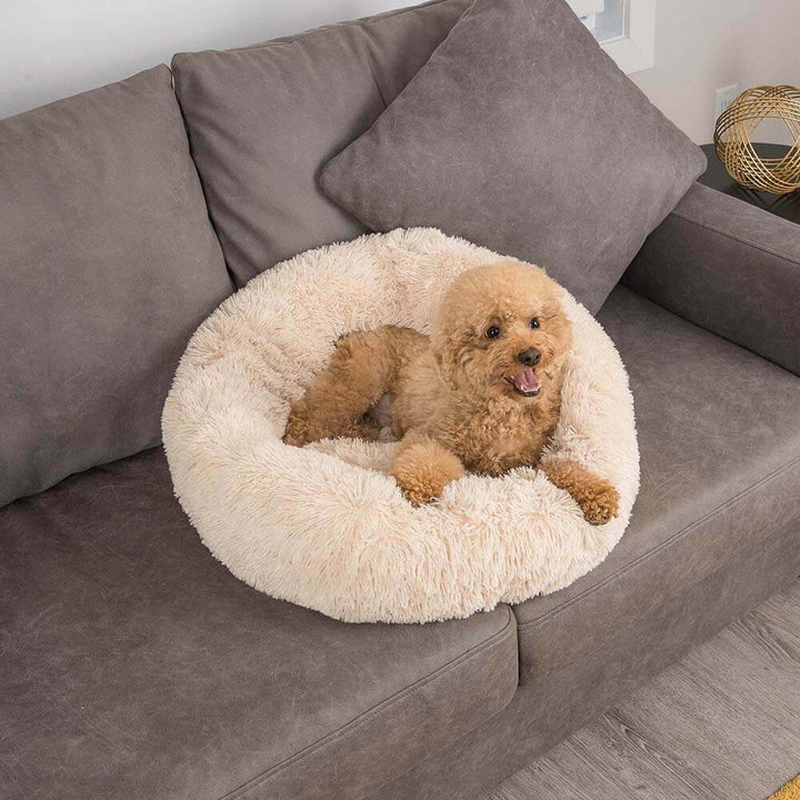 Tamarama | Fluffy Round Faux Fur Dog Bed - image 5