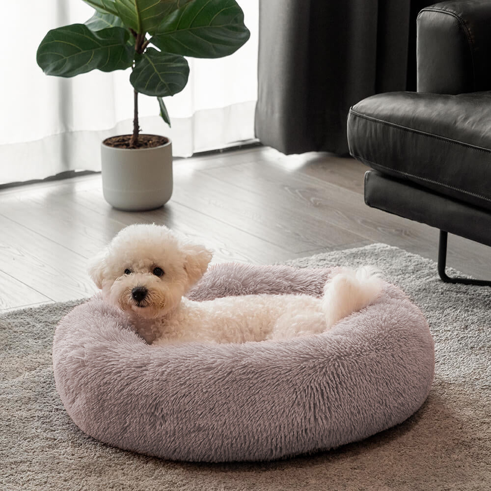 Tamarama | Fluffy Round Faux Fur Dog Bed - image 4