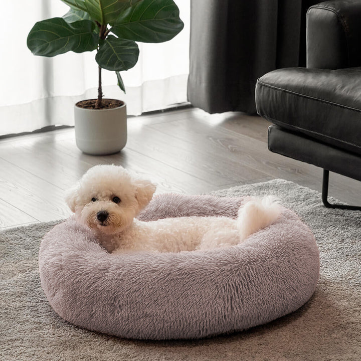 Tamarama | Fluffy Round Faux Fur Dog Bed - image 4