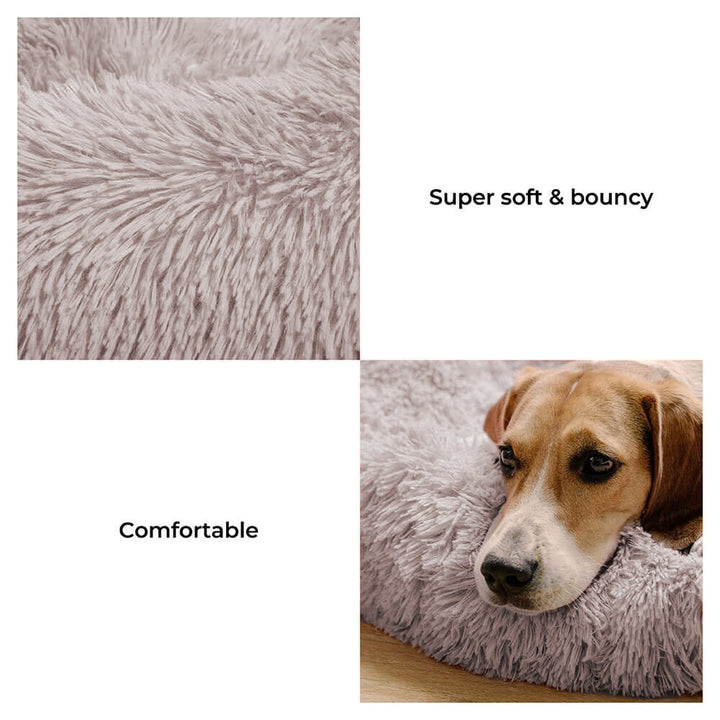 Tamarama | Fluffy Round Faux Fur Dog Bed - image 7