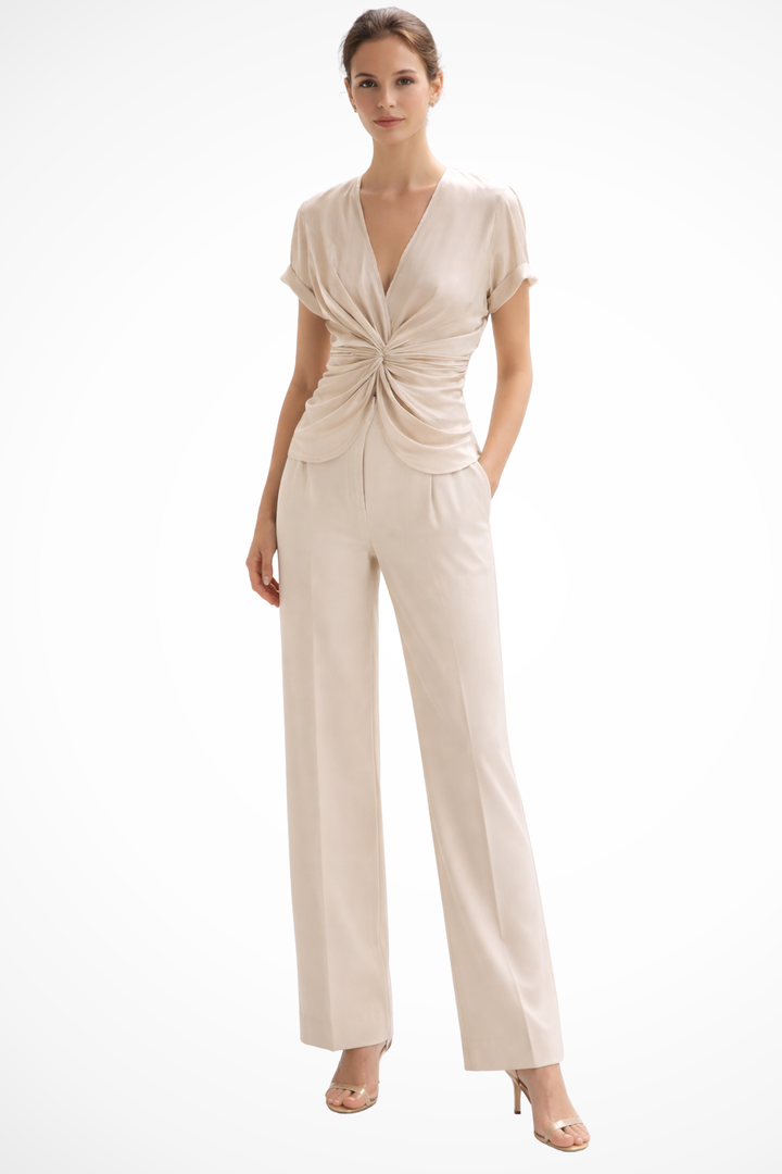 Hartley | Women's V-Neck Twist Front Blouse