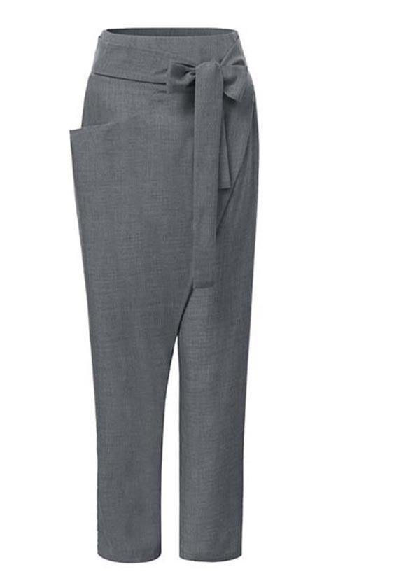 Matilda | Women's Asymmetric Wrap High Waist Cotton Harem Pants