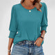 Romilly | Women's Relaxed Smocked Cuff 3/4 Sleeve Top