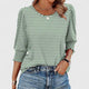 Romilly | Women's Relaxed Smocked Cuff 3/4 Sleeve Top