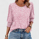Romilly | Women's Relaxed Smocked Cuff 3/4 Sleeve Top
