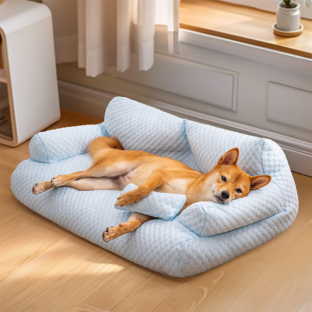 Cowes | Breathable Ice Silk Dog Sofa Bed, Washable - image 1