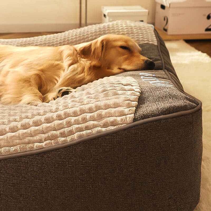 Maianbar | Large Thick Plush Dog Cushion Bed with Anti-Slip Base - image 2