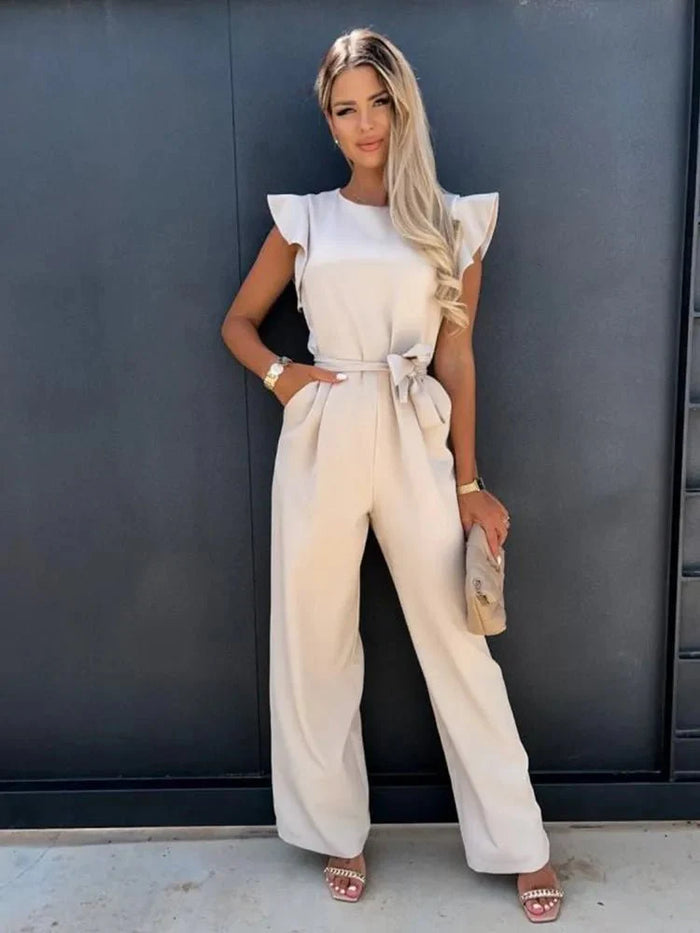 Adalyn | Women's Belted Zip-Front Jumpsuit for Everyday Wear