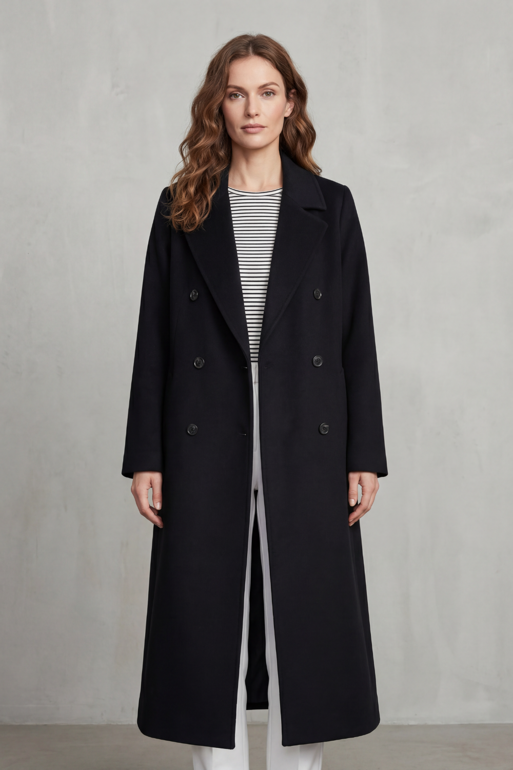 Loretta | Women's Double-breasted design blend coat