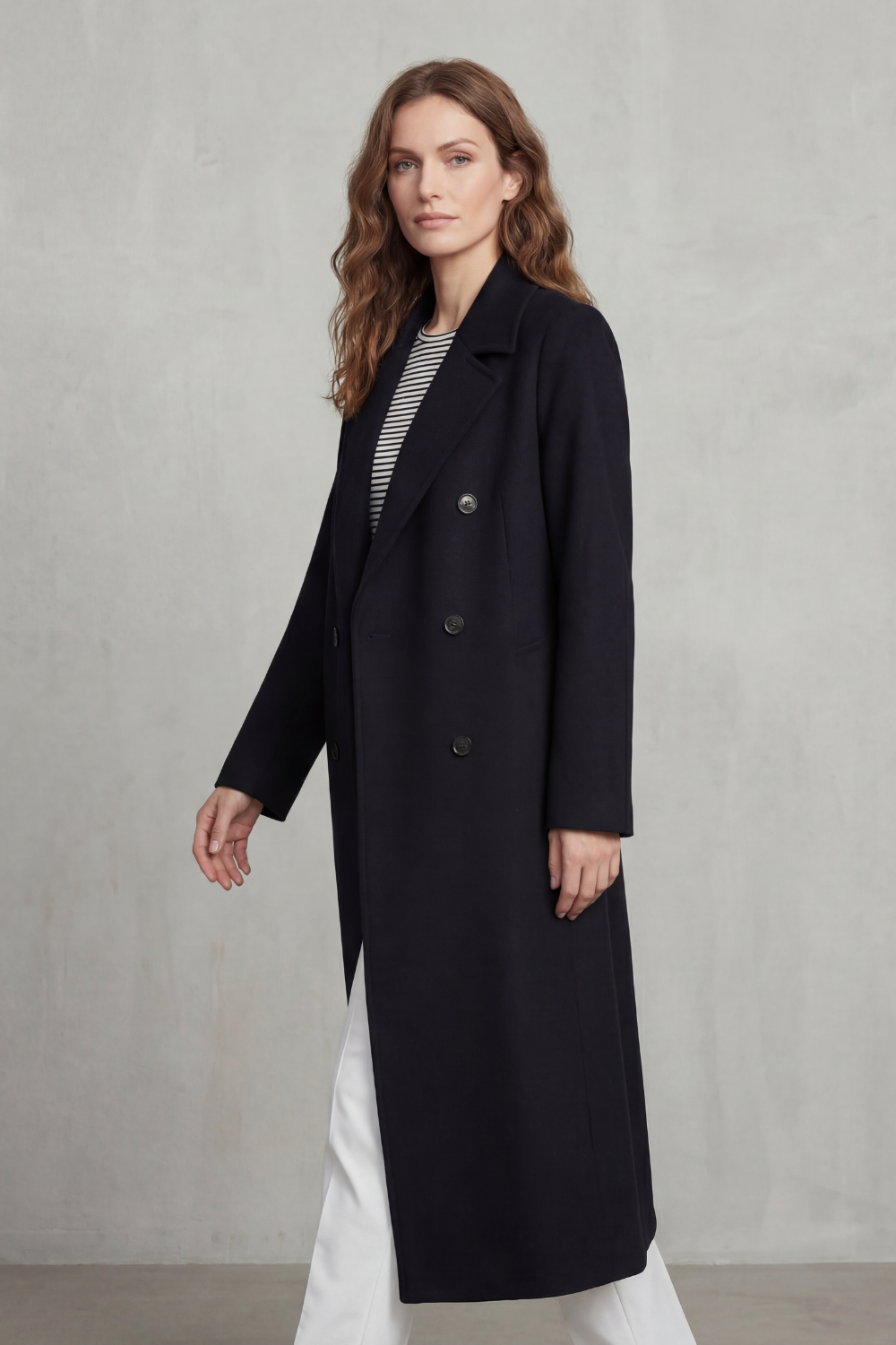 Loretta | Women's Double-breasted design blend coat