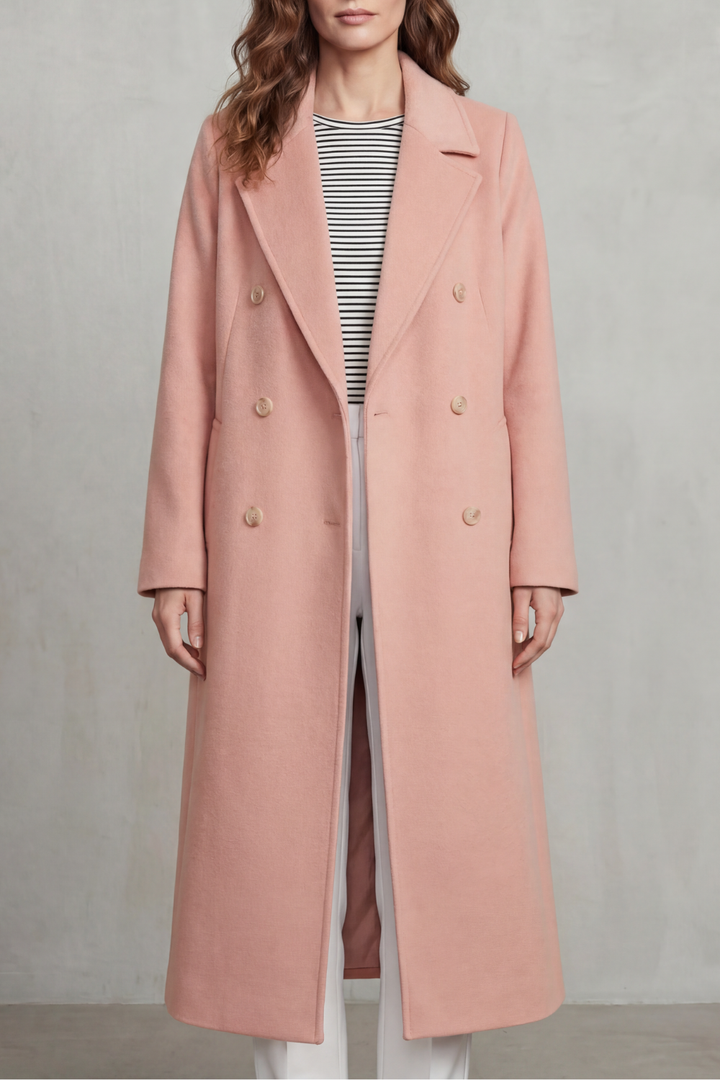 Loretta | Women's Double-breasted design blend coat