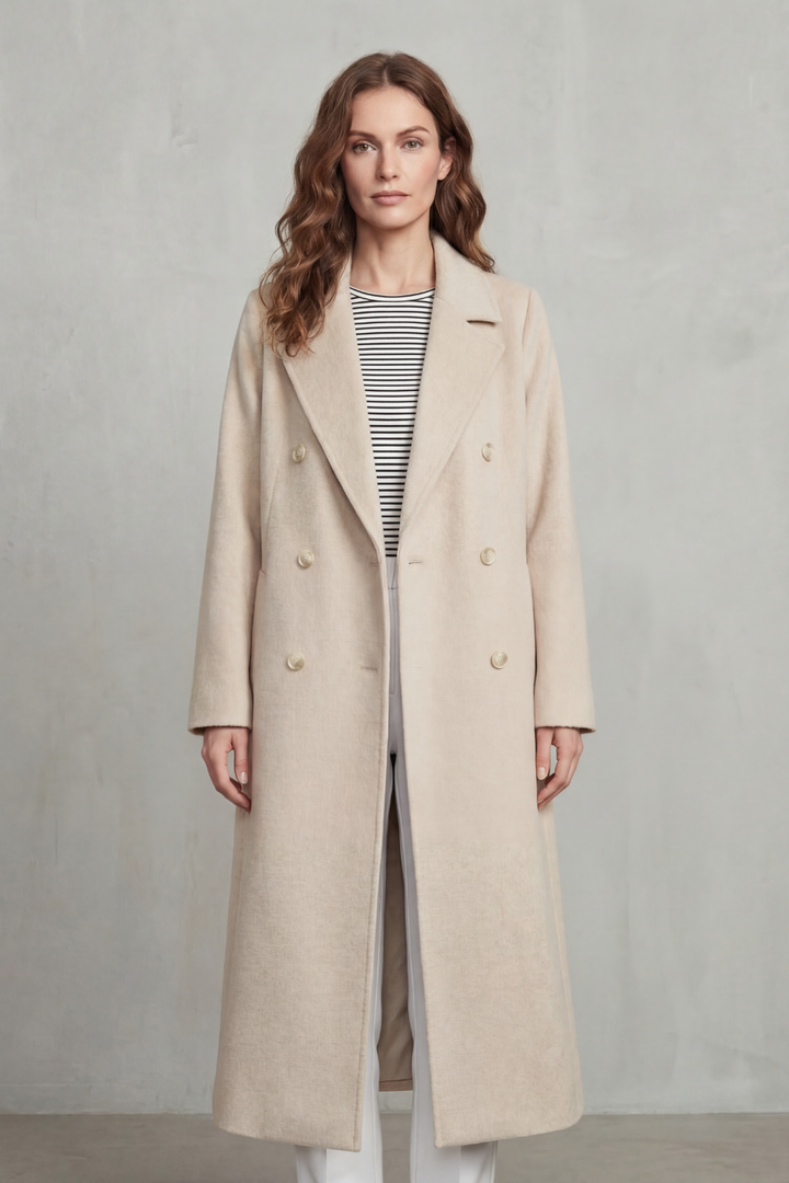 Loretta | Women's Double-breasted design blend coat