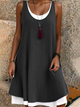 Federica a-line midi dress, scoop neck, sleeveless