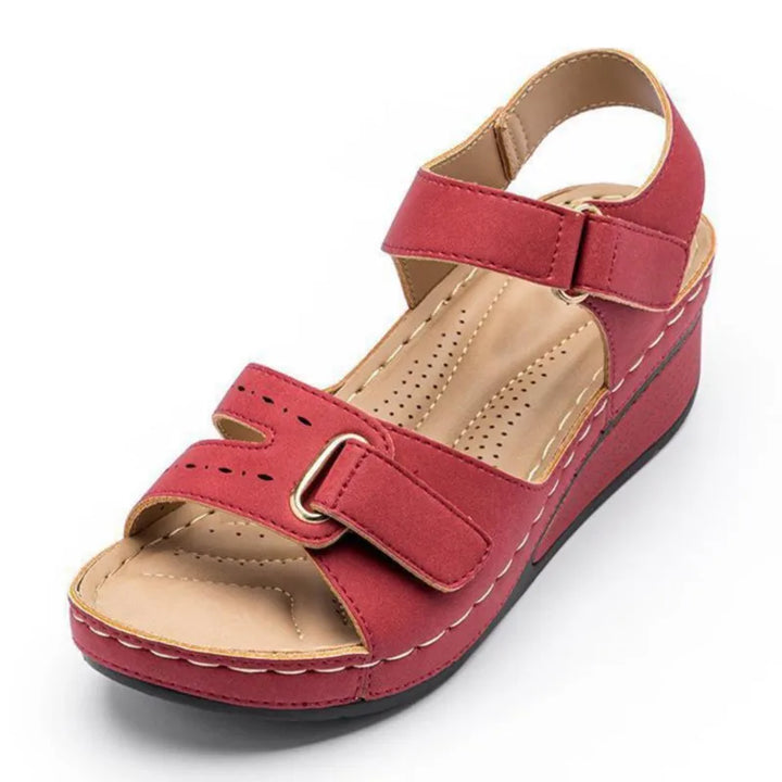Romy | Women's Open-Toe Orthopedic Sandals with Wedge Heel and Gel Sole