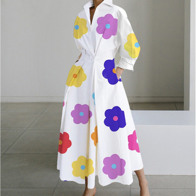 Alora | Women's Elegant Front Wrap Collared Maxi Dress