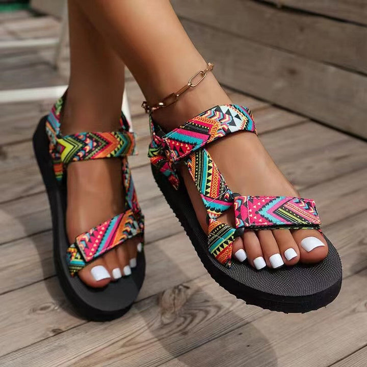 Dorcas | Women's Colourful Strap Flat Sandals with Lightweight - image 1