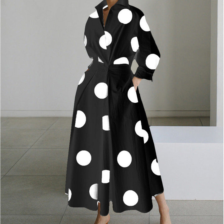 Alora | Women's Elegant Front Wrap Collared Maxi Dress
