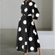 Alora | Women's Elegant Front Wrap Collared Maxi Dress