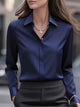Blanchefleur | Women's Collared Blouse with Long Sleeves and Button Front - image 8