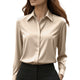 Blanchefleur | Women's Collared Blouse with Long Sleeves and Button Front - image 6