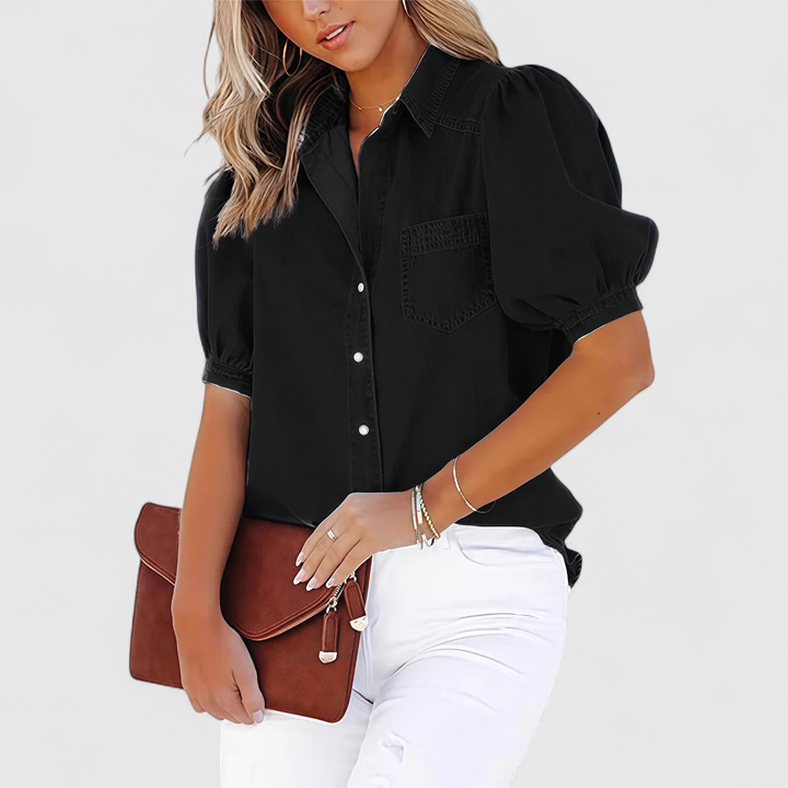 Sibylla | Women's Relaxing Blouse with Puff Sleeves