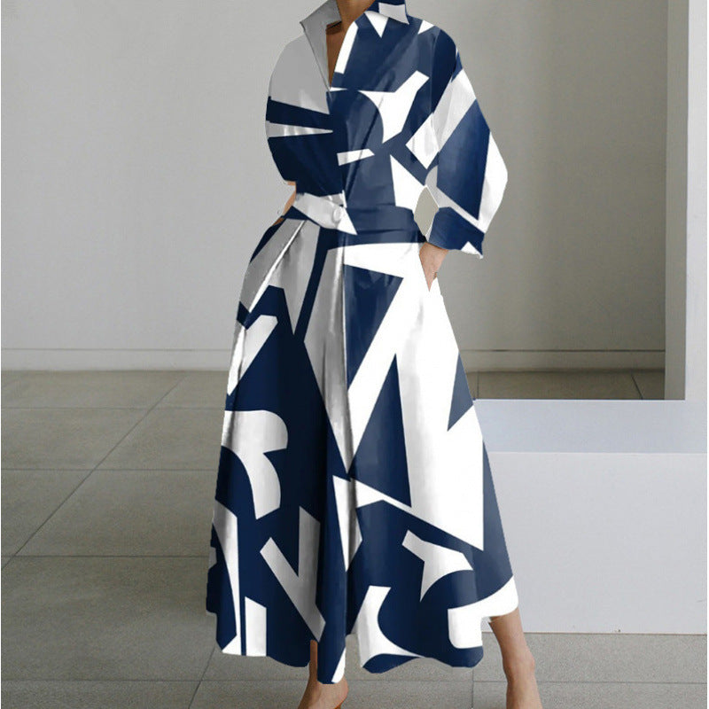Alora | Women's Elegant Front Wrap Collared Maxi Dress