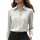 Blanchefleur | Women's Collared Blouse with Long Sleeves and Button Front - image 7