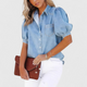 Sibylla | Women's Relaxing Blouse with Puff Sleeves
