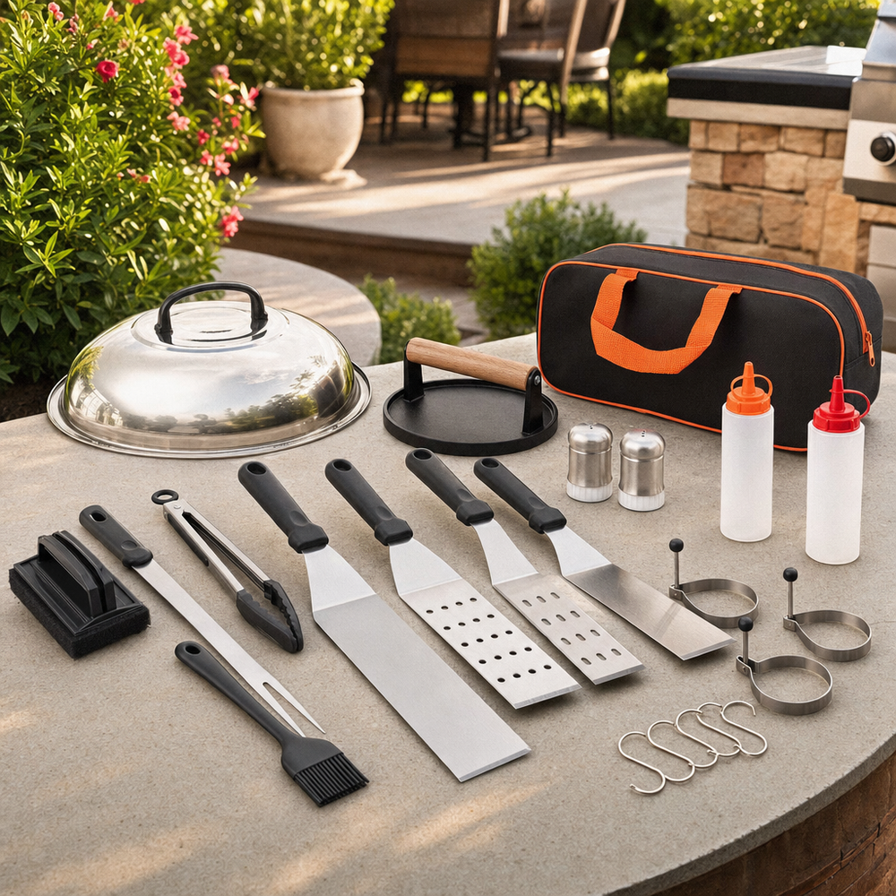 Ulladulla | 29-Piece BBQ Tool Set, Grill Accessories with Burger Press - image 2