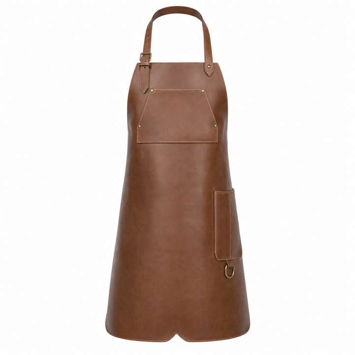 Wombarra | Waterproof PU Leather BBQ Apron, Adjustable Neck with Pocket - image 1